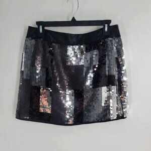 Express sequins mini skirt Size 8 black silver